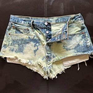 Vintage Levi 501 High Waisted Distressed Tie Dye 34